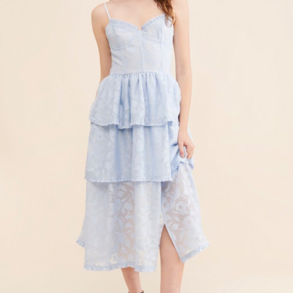 Campbell Lace Tiered Midi Dress